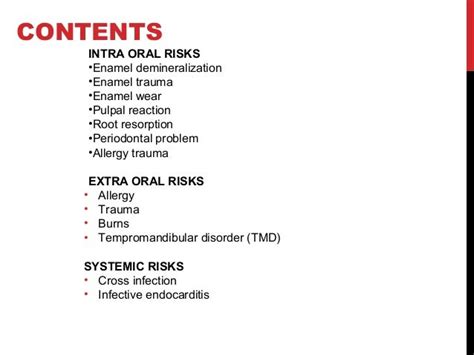 Risks in orthodontic treatment