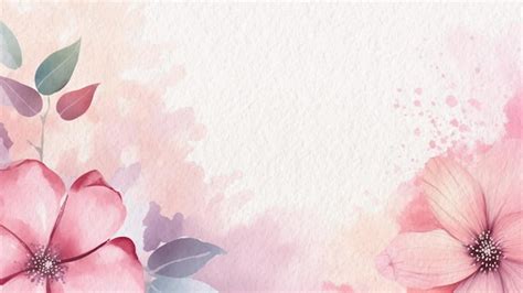 Premium Photo | Pink flowers with a watercolor background