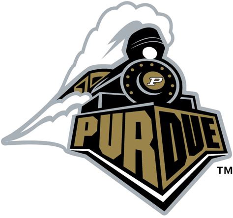 Purdue Boilermakers Primary Logo (1996) - Front of a Train with Purdue ...