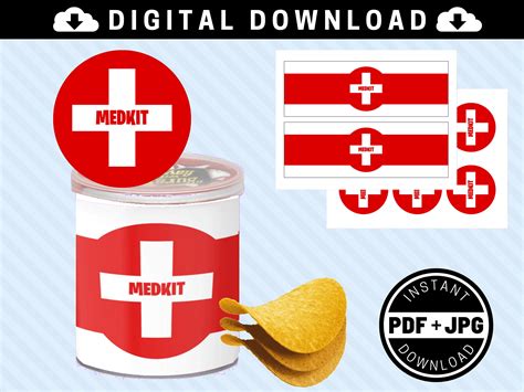 Gamer Med Kit 1.3 Oz Chip Printable Labels INSTANT DOWNLOAD - Etsy Canada