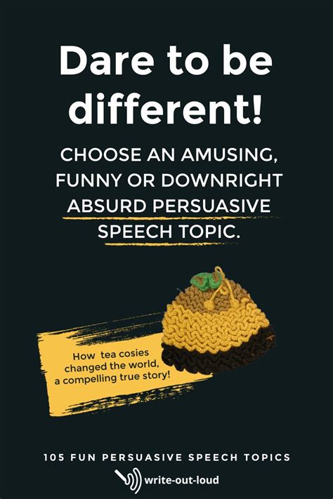 Choose a funny persuasive speech topic! | Persuasive speech topics, Speech topics, Persuasion