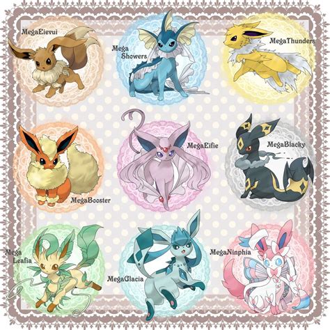 mega evolution eevee evolutions - Google Search | ポケモン イーブイ, イーブイの進化, ポケモン メガシンカ