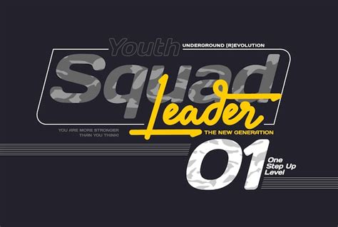 Premium Vector | Leader squad typography slogan abstract design vector print illustration