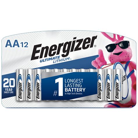 Energizer Ultimate Lithium AA Batteries, Double A Batteries (12 Pack) - Walmart.com - Walmart.com