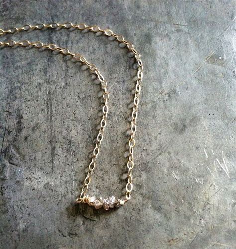 Rough Diamond necklace (With images) | Rough diamond necklace, Dainty diamond necklace, Diamond ...