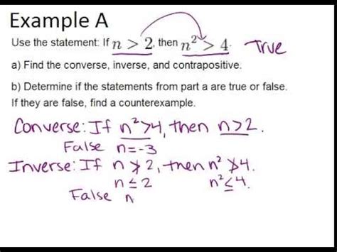 Converse Inverse Contrapositive Examples ( Video ) | Geometry | CK-12 ...