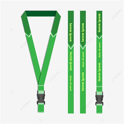 Lanyard Clipart Hd PNG, Green Lanyard Template For All Company, Access ...