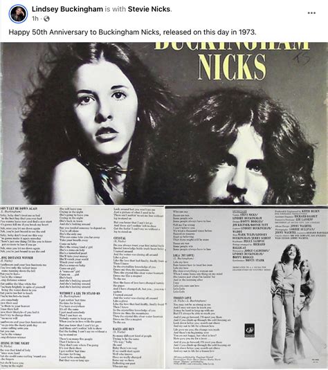 Lindsey Buckingham, Stevie Nicks Both Note 50th Anniversary of Their Duo Album | Best Classic Bands