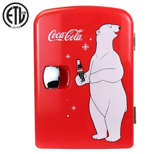 Coca-Cola 4 Liter/6 Can Portable Fridge/Mini Cooler for Food, Beverages, Skincare-Use at Home ...