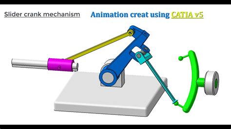 Slider crank mechanism 3d animation - YouTube