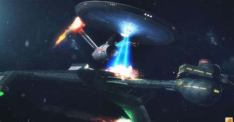 Star Trek: Star Trek Enterprise Vs Klingon Battle Cruise Wallpaper