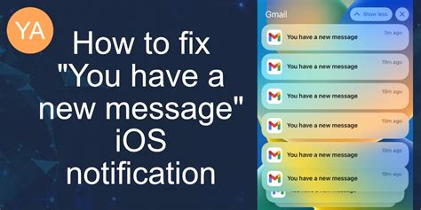 How to fix "You have a new message" iOS notification