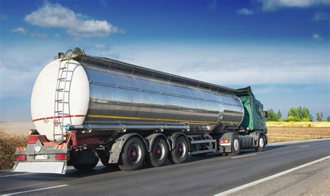 Tanker truck on the road