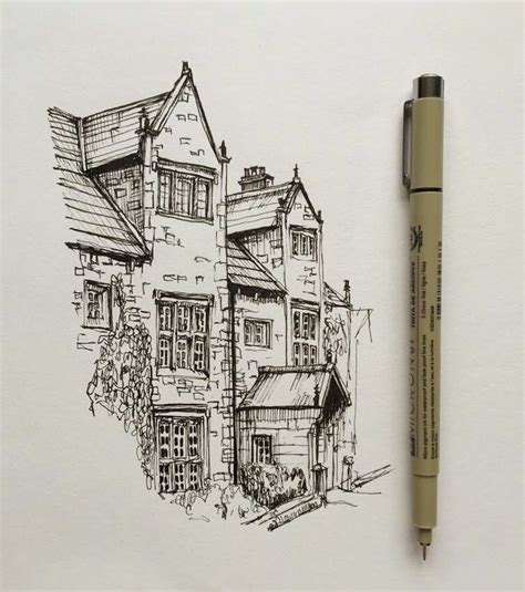 #art #drawing #pen #sketch #illustration #architecture #house | Sketches, Pen art drawings, Ink ...