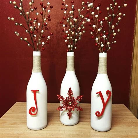 Great Christmas DIY Decor Ideas | Wine bottle crafts christmas, Christmas centerpieces diy