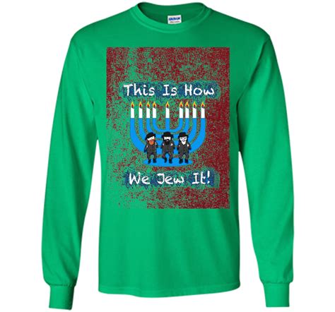 Funny Jewish Hanukkah T Shirt, Menorah & Dancing Rabbi's