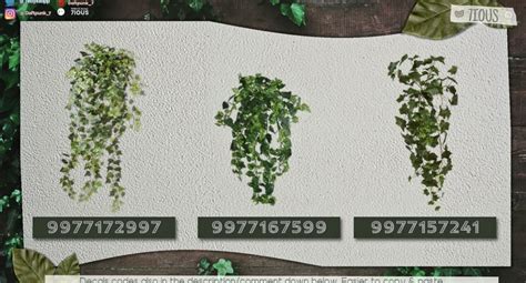 Hanging Vines, Hanging Plants, Vine Decal, Roblox Image Ids, Nature Decal, Diy House Plans ...