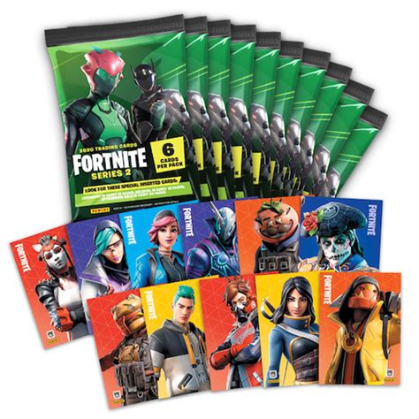 2020 Panini Fortnite Series 2 Blaster Box 6 Packs 6 Cards per Chase ...