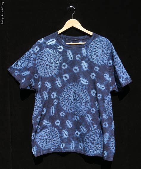 Indigo Tie-dye T-shirt by Gasali Adeyemo - Extra Large | Indigo Arts