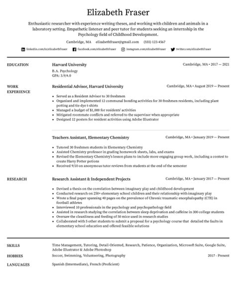 One-Column Resume Templates & Formats for 2022 | Easy Resume