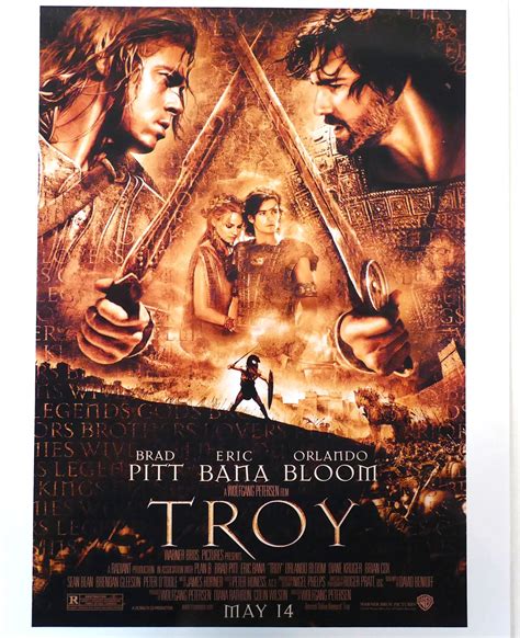 TROY MOVIE POSTER 8 X 10 INCH PHOTOGRAPH | Brad Pitt