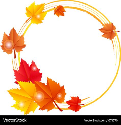 Fall leaves frame Royalty Free Vector Image - VectorStock