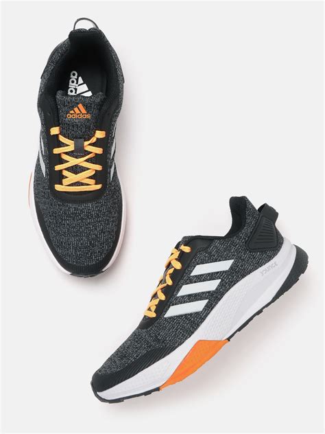 Buy ADIDAS Men Grey & Black Woven Design Run Steady Shoes - Sports ...