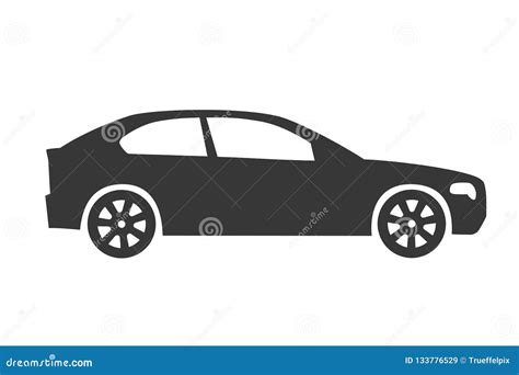 Car Icon Side View Vector Illustration Concept Stock Vector - Illustration of transport, style ...