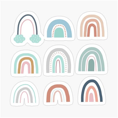 Pack of Organic Rainbows Sticker by Pastel-PaletteD