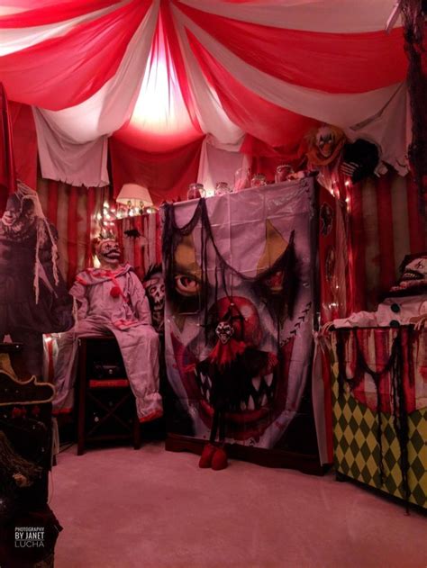 In love with our DIY scary clown room - Haunted house | Halloween circus, Creepy halloween ...