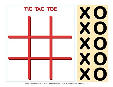 Free Printable Tic-Tac-Toe Templates | Blank PDF Game Boards