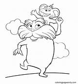 Lorax  The Caretaker Of Truffula Trees Forest Coloring Pages Dr sketch template