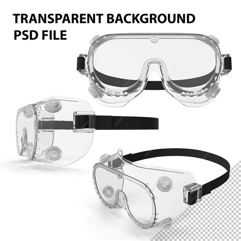 Premium PSD | Lab Safety Goggles PNG