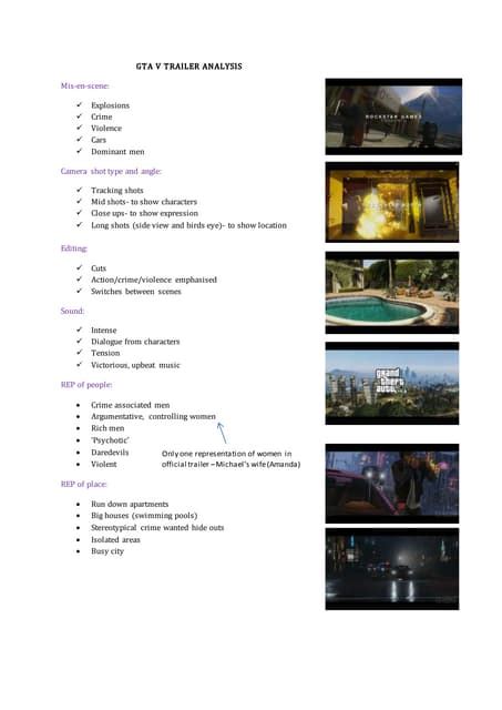 GTA V trailer analysis | PDF