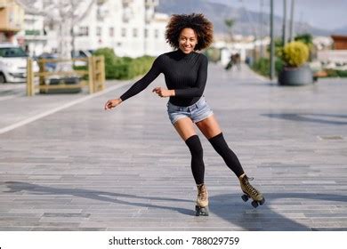 Young Fit Black Woman On Roller Stock Photo 788029759 | Shutterstock