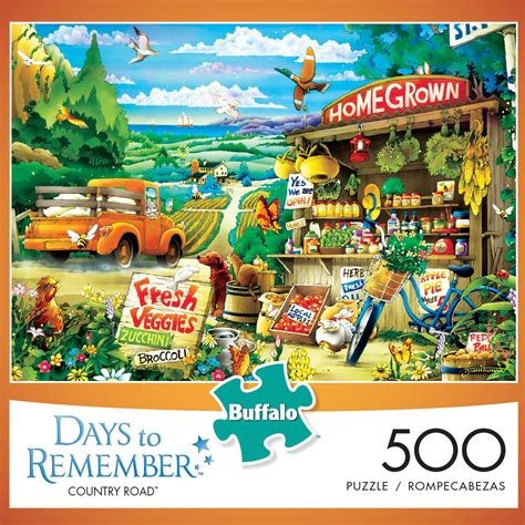 Buffalo Games Days to Remember Country Road 500 Piece Jigsaw Puzzle ...