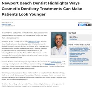 Newport Beach Dentist Explains Benefits of Cosmetic Dentistry