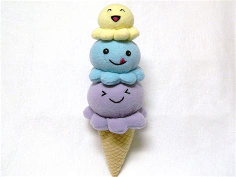 Stuffed custom ice cream cone toy