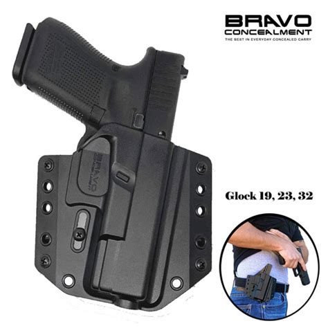 BRAVO CONCEALMENT ADAPTIVE OWB HOLSTER FOR GLOCK 19, 23, 32, 45 - Gizmoway