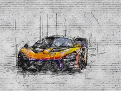 MSO tuning McLaren Senna 2020 cars supercars Orange McLaren Senna McLaren Artwork Mixed Media by ...