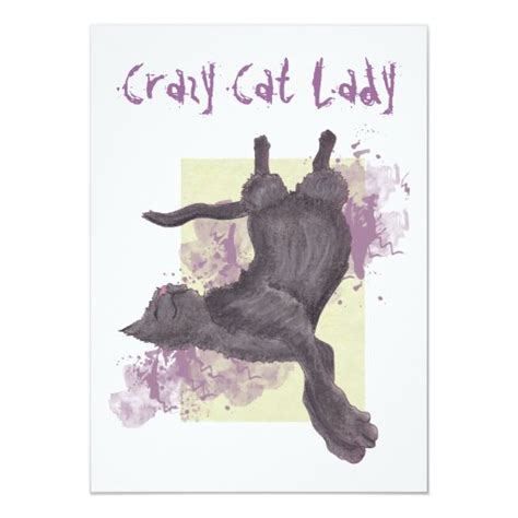 Crazy Cat Lady Birthday Invites | Zazzle