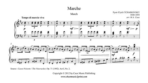 The Nutcracker : March (Act I, No. 2) - Piano Sheet Music - YouTube