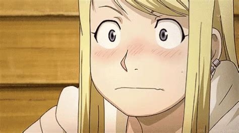 Winry Fma GIF - Winry Fma Flustered - Discover & Share GIFs