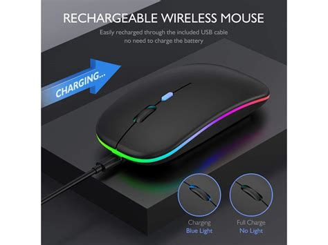 LED Bluetooth Wireless Mouse,Bluetooth Mouse for MacBook Pro,Bluetooth ...