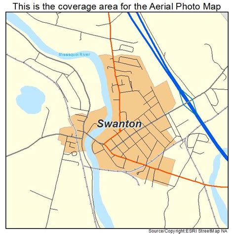 Aerial Photography Map of Swanton, VT Vermont