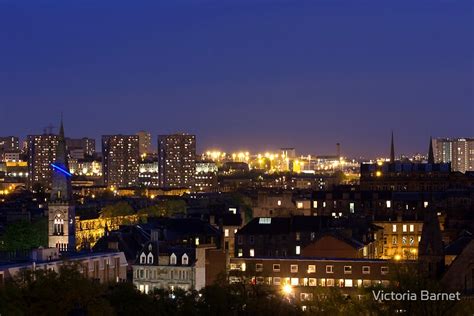 "Glasgow West End Skyline" by Victoria Barnet | Redbubble