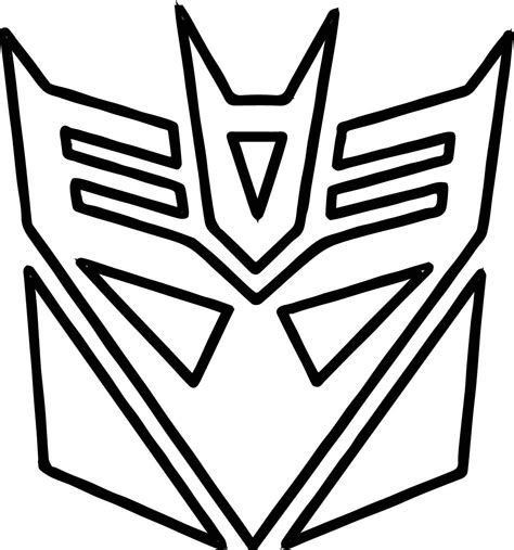 Decepticon Symbol Coloring Pages Printable