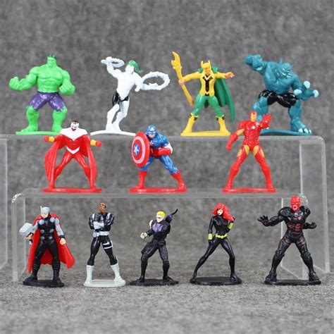 12pcs/set 6.5cm Super Hero The Avengers PVC action mini figure set Toys ...