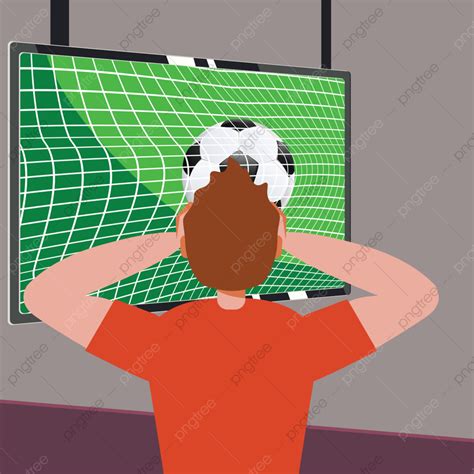 Man Watching Tv Vector PNG Images, Cartoon Man In Red Shirt In Wheelchair Watching Tv, Sofa ...