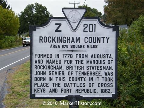 Rockingham County Z-201 | Marker History | Rockingham county, Virginia history, Rockingham